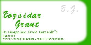 bozsidar grant business card